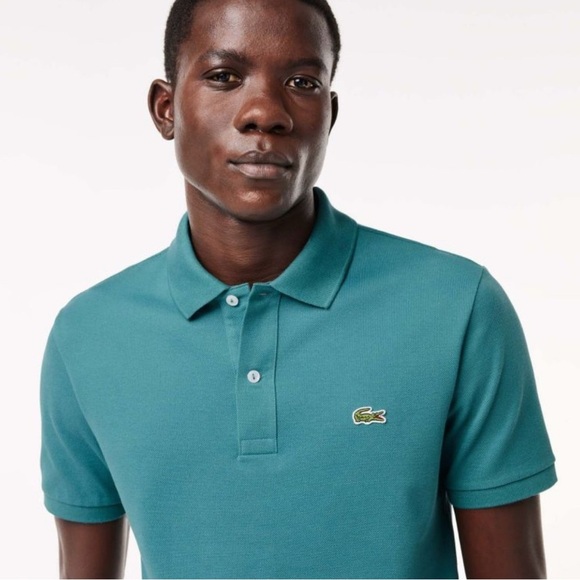 NWT Lacoste Mens Classic Fit Short Sleeve Polo Shirt Size XS FR 2 Turquoise - Picture 2 of 8